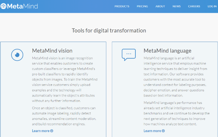 MetaMind Tools (Deep-learning startup MetaMind)