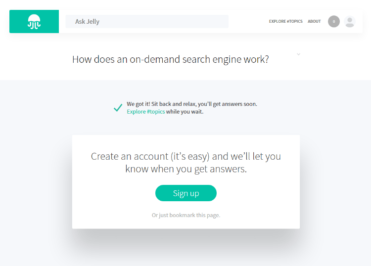 Q&A app Jelly