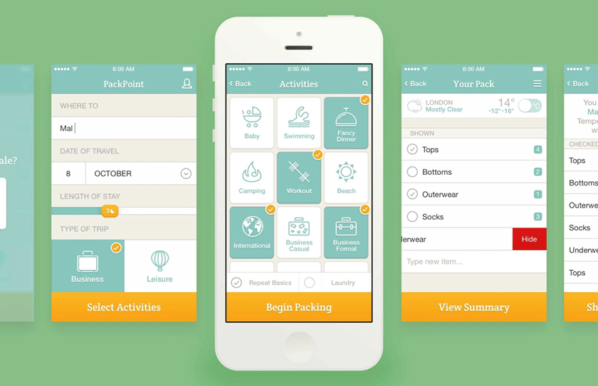 Best travel app PackPoint
