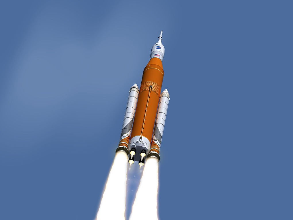Space Launch System in Flight Most Powerful Rocket Engine