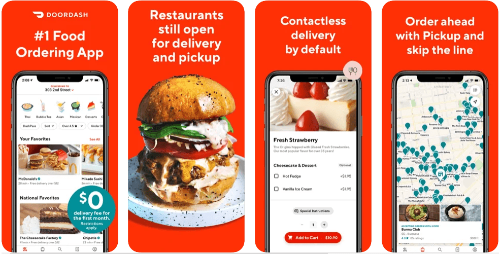 Top and Fast food delivery apps