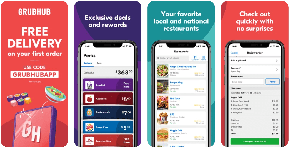 Top and Fast food delivery apps