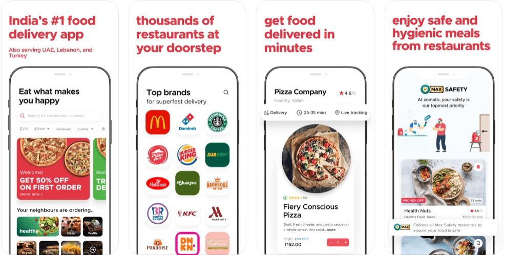 Top and Fast food delivery apps
