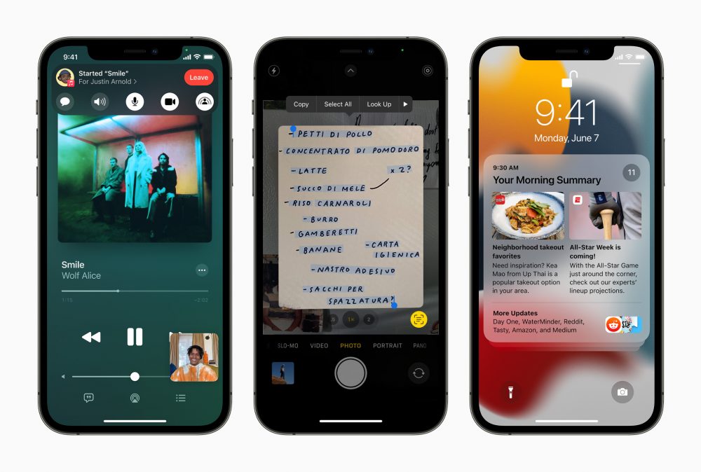 Apple iOS 15 update software features