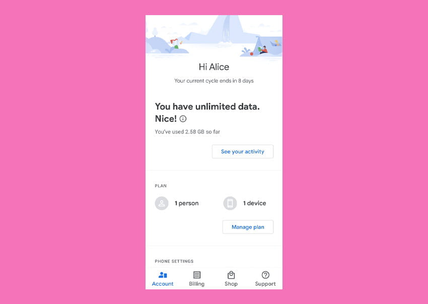 Google Fi Account