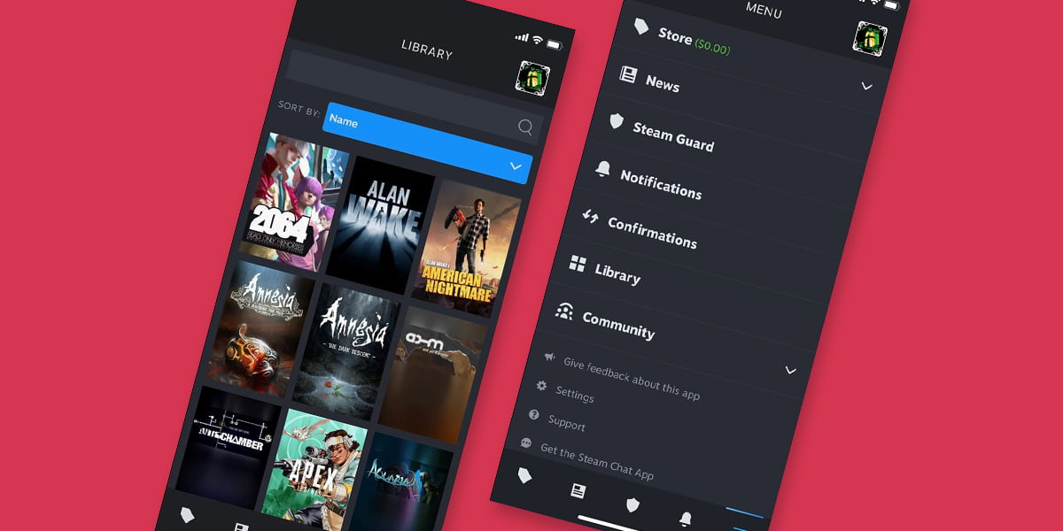 Valve Steam Mobile App