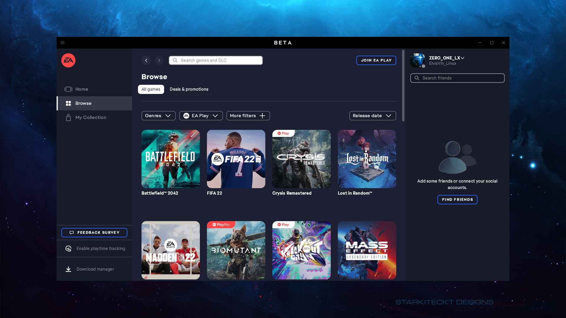 Origin game launcher