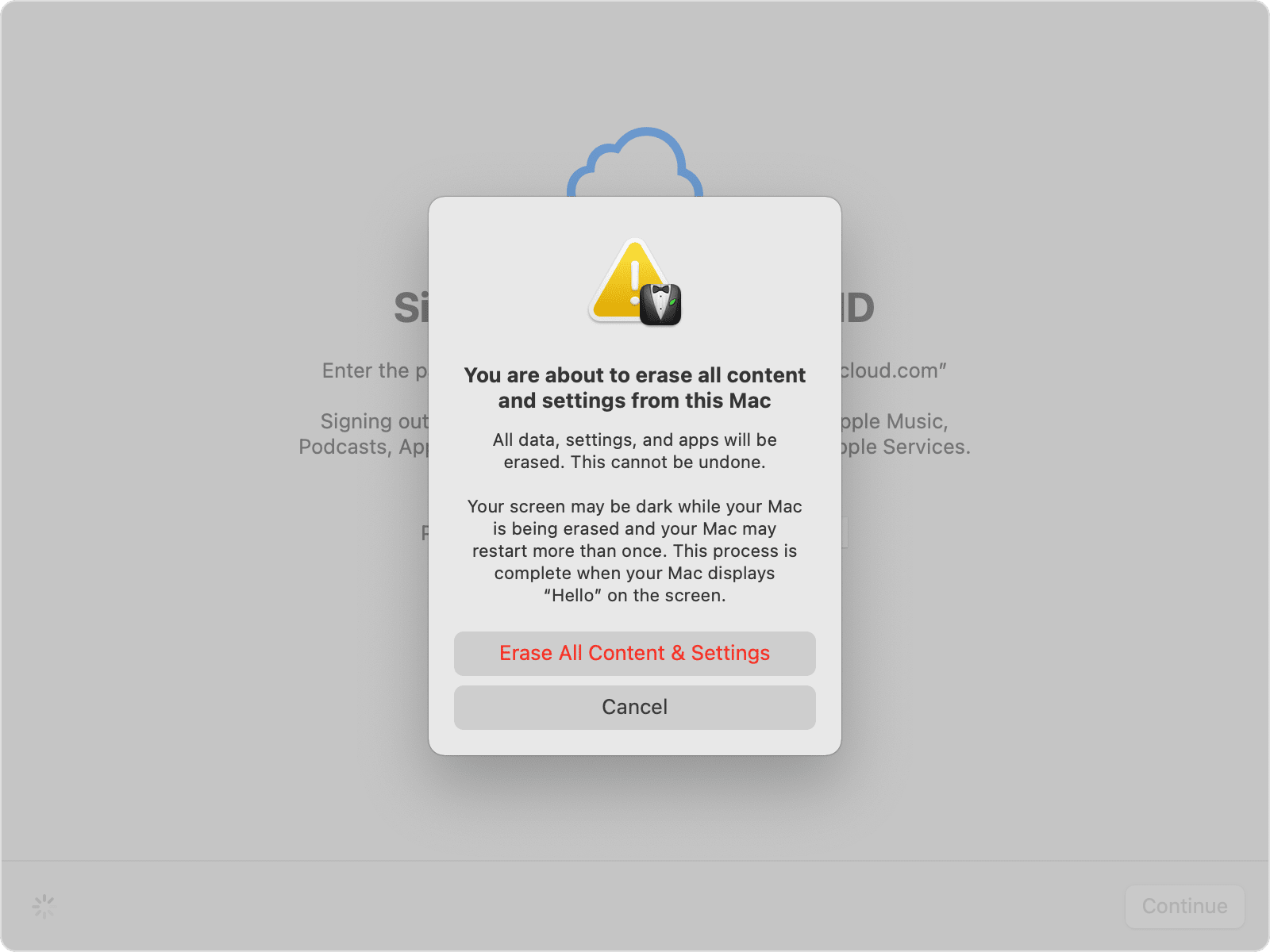 resetting MacBook air m1