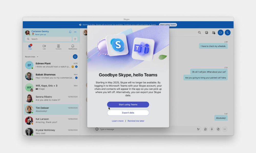 Microsoft Skype shutdown